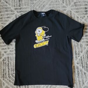 BT21 Chimmy Black Graphic Tee BTS Jimin Character Shirt Size M